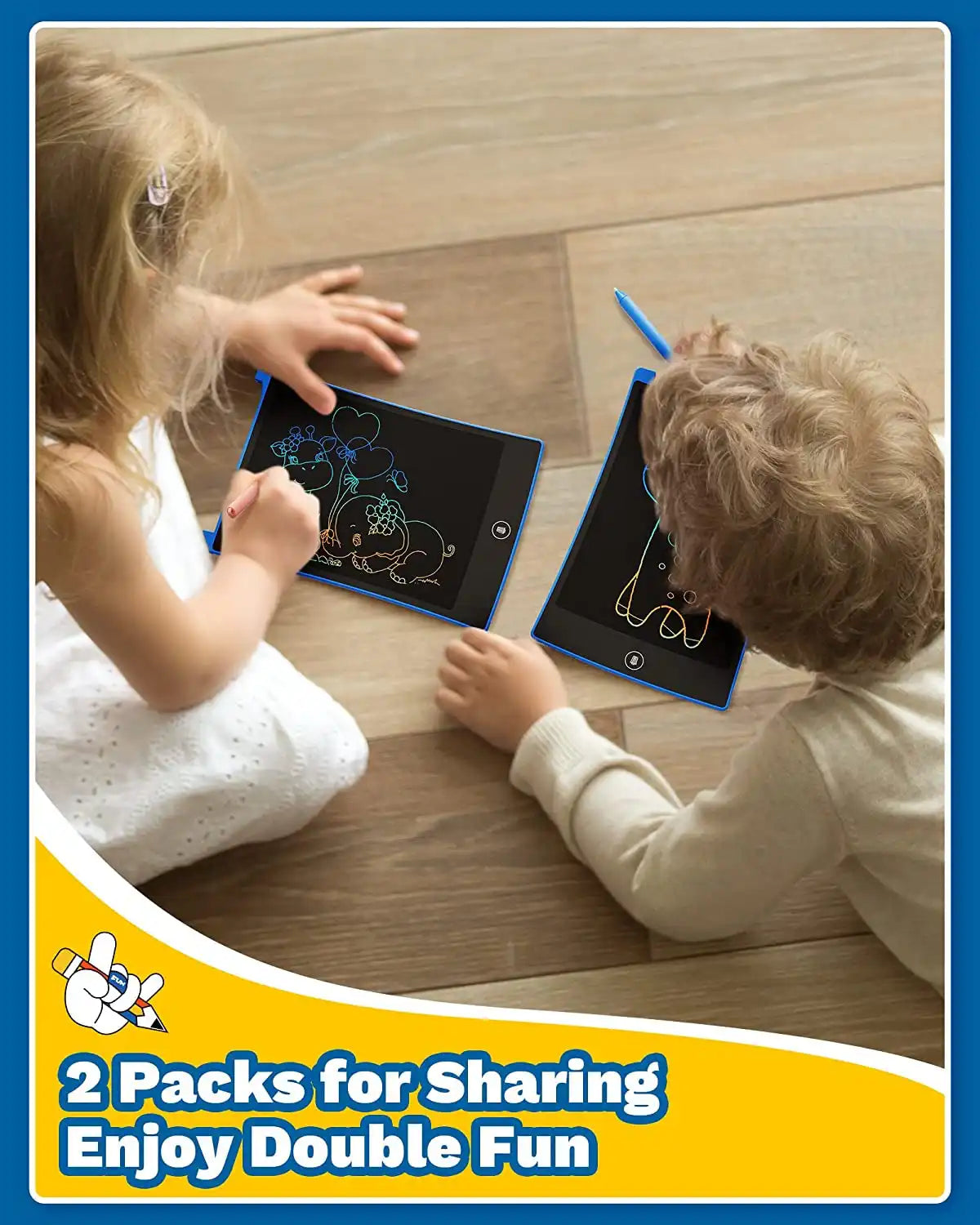 2 Pack LCD Writing Tablet with 4 Stylus