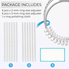 Ring Sizer Adjuster for Loose Rings - 12 Pack