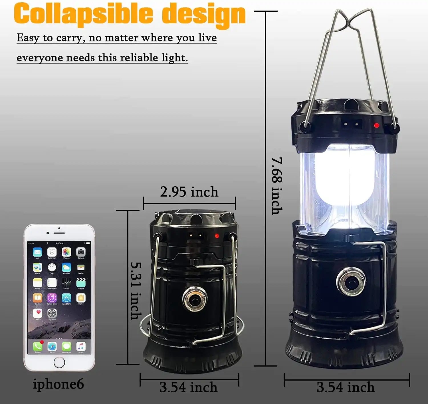 Collapsible Portable LED Camping Flashlight