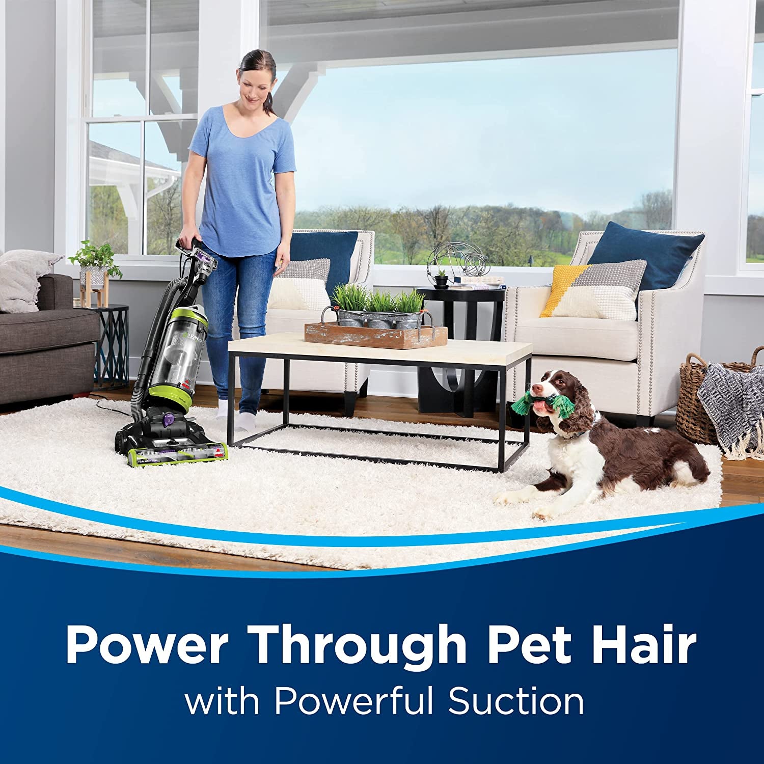 2252 Cleanview Swivel Upright Bagless Vacuum with Swivel Steering, Powerful Pet Hair Pick Up, Specialized Pet Tools, Large Capacity Dirt Tank, Easy Empty, Green