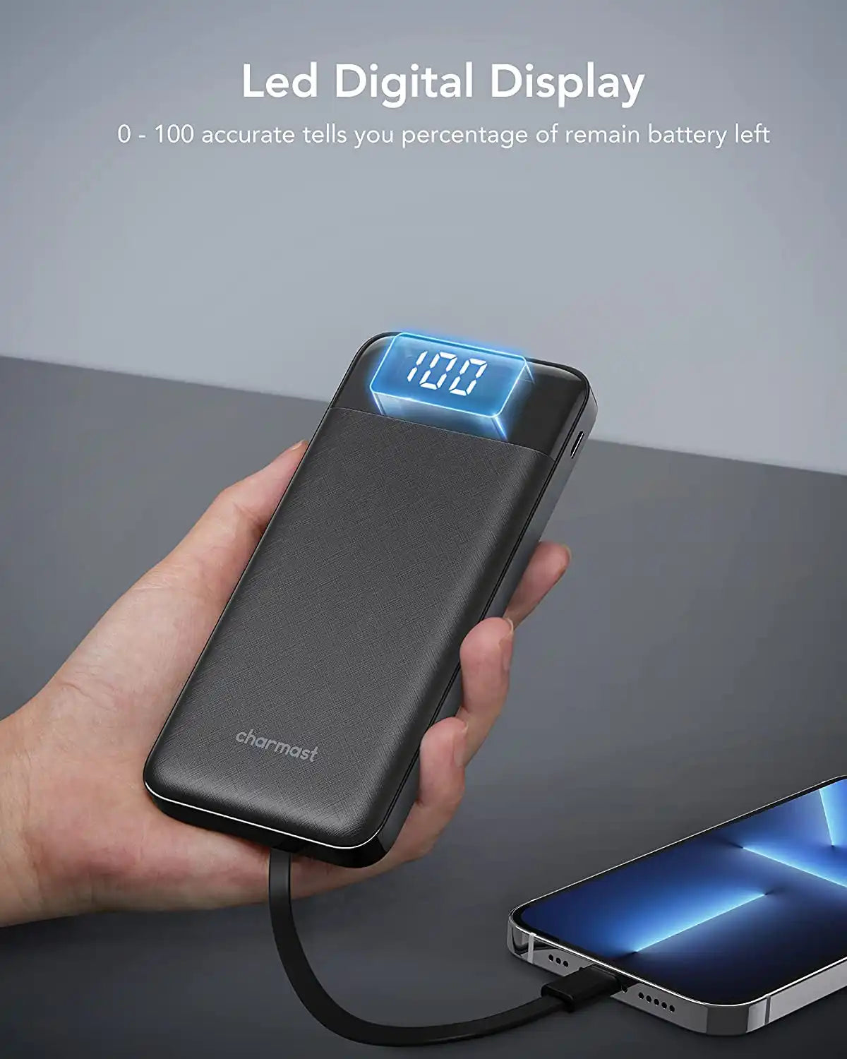 Power Bank with Built in Cables