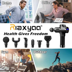 High-Frequency Fitness Massage Gun with Portable Bag for Muscle Relaxation