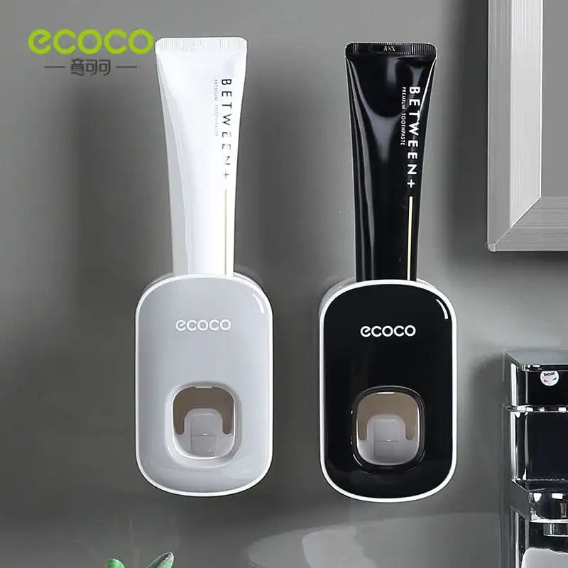 ECOCO Auto Toothpaste Dispenser & Waterproof Toothbrush Holder