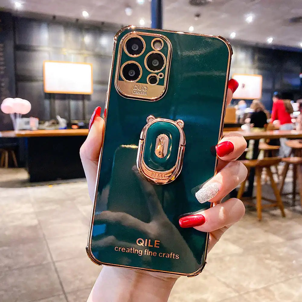 Funda de teléfono de galvanoplastia de lujo Boucho para iphone