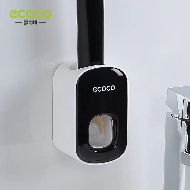 ECOCO Auto Toothpaste Dispenser & Waterproof Toothbrush Holder