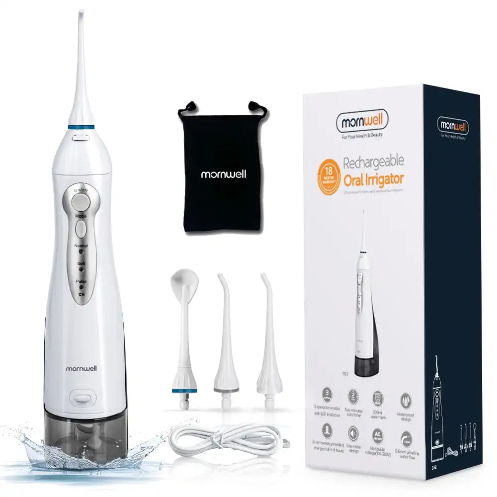 Irrigador oral recargable - Flosser de agua USB portátil con tanque de 300ML