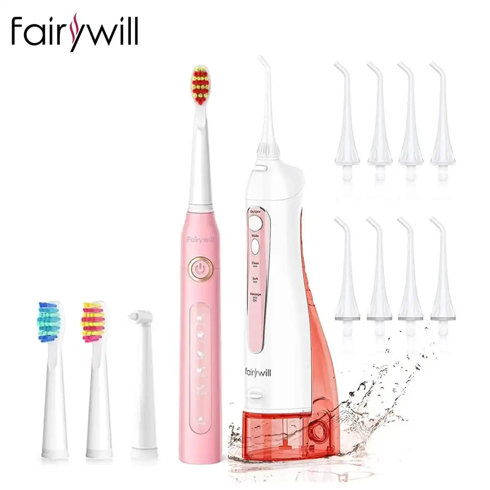 Irrigador oral recargable Fairywill - Flosser de agua USB compacto con 3 modos de limpieza