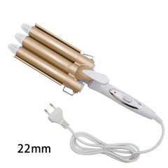 Triple Barrel Ceramic Hair Curler - Styler for Professional Waves