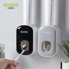 ECOCO Auto Toothpaste Dispenser & Waterproof Toothbrush Holder