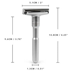 QSHAVE Adjustable Classic Safety Razor with 5 Blades: Dial-in Your Perfect Shave