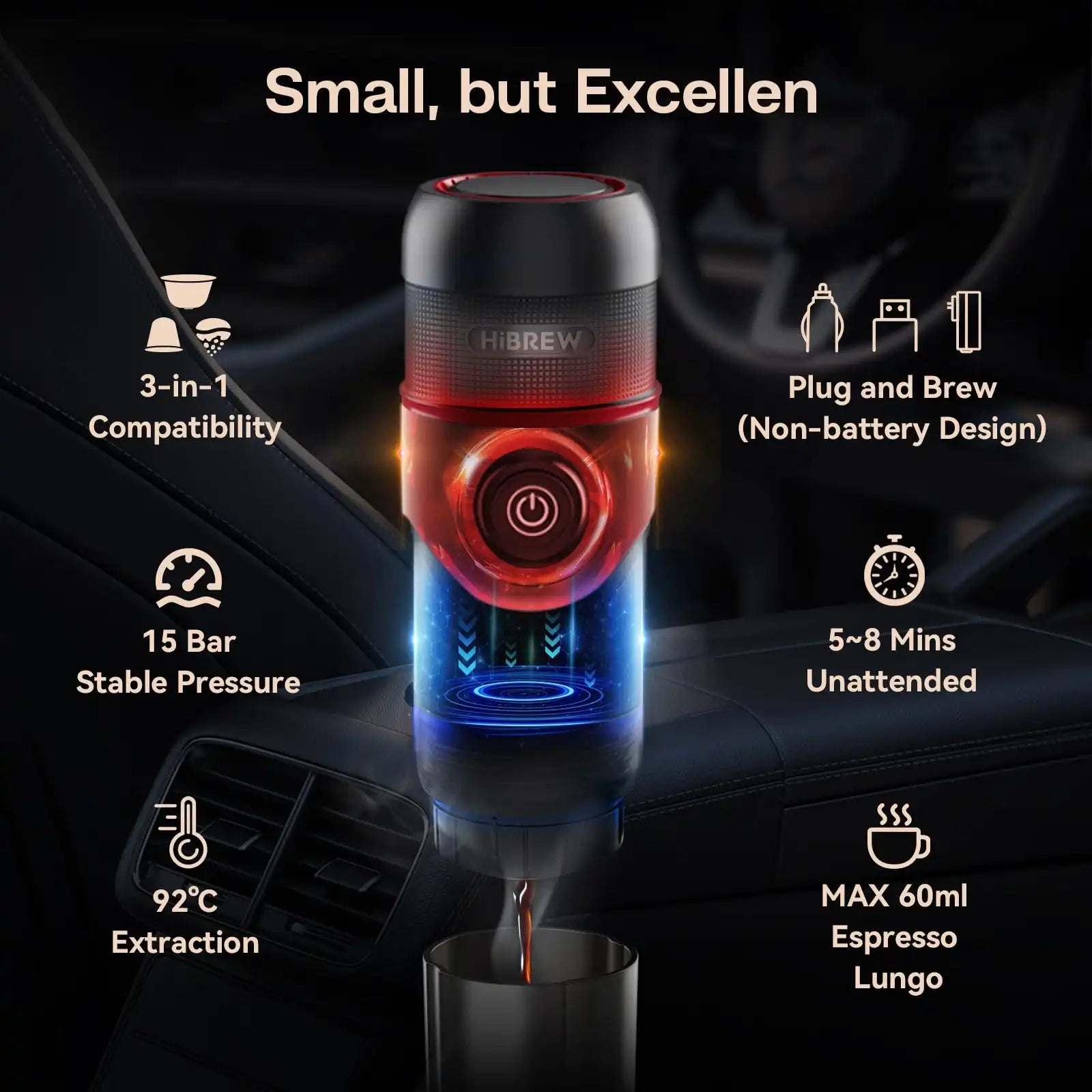 Compact Car & Home Coffee Maker