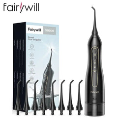 Irrigador oral recargable Fairywill - Flosser de agua USB compacto con 3 modos de limpieza