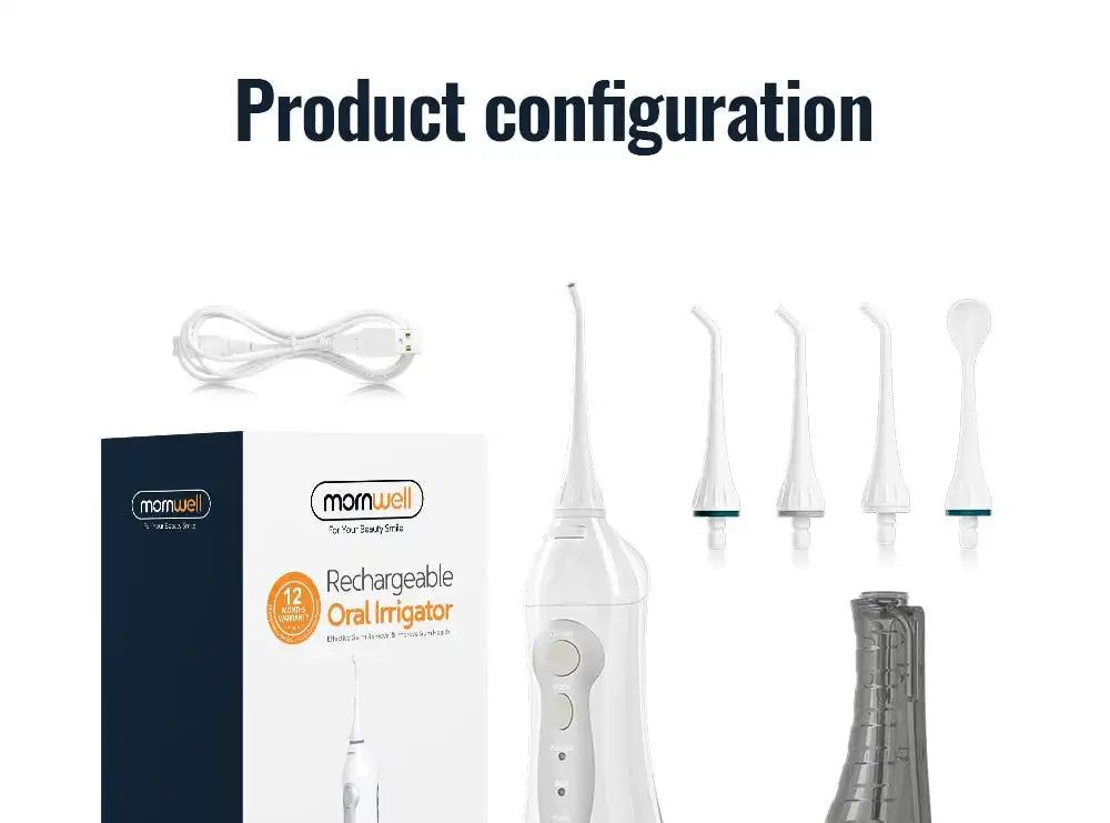 Rechargeable Oral Irrigator - Portable USB Water Flosser with 300ML Tank