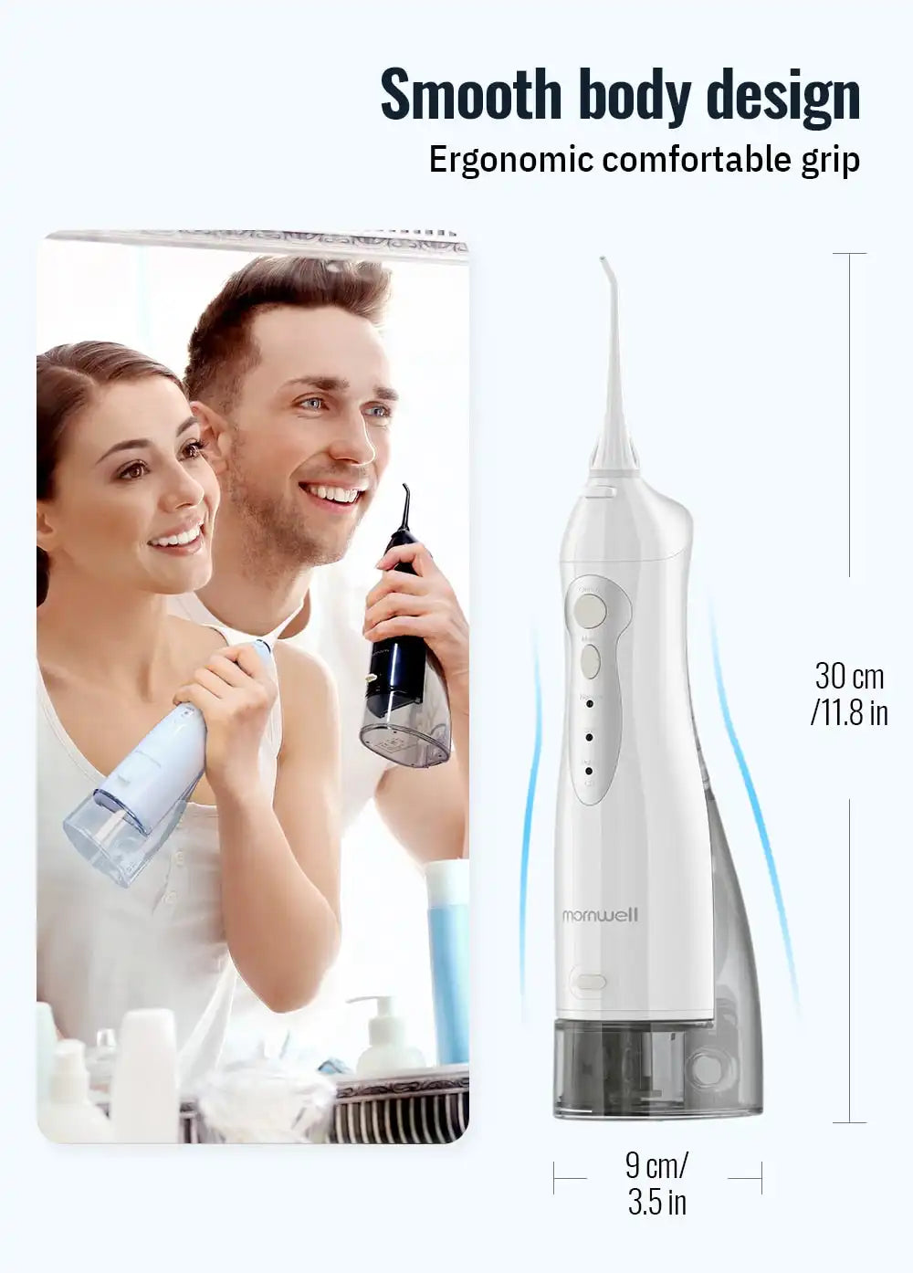 Irrigador oral recargable - Flosser de agua USB portátil con tanque de 300ML