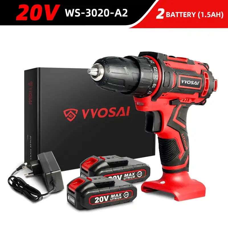 Versatile Cordless Drill - Compact Power Driver with 12V, 16V, 20V Lithium-Ion Battery