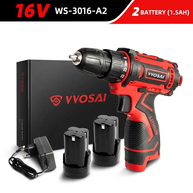 Versatile Cordless Drill - Compact Power Driver with 12V, 16V, 20V Lithium-Ion Battery