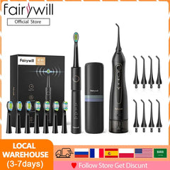 Irrigador oral recargable Fairywill - Flosser de agua USB compacto con 3 modos de limpieza