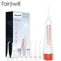 Irrigador oral recargable Fairywill - Flosser de agua USB compacto con 3 modos de limpieza