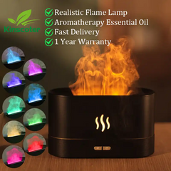 Ultrasonic Aroma Diffuser with Cool Mist & LED Flame Lamp