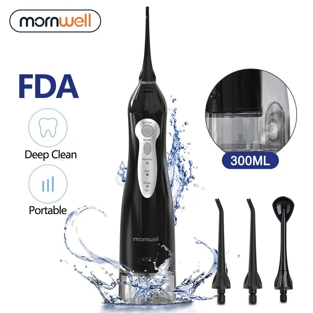 Irrigador oral recargable - Flosser de agua USB portátil con tanque de 300ML