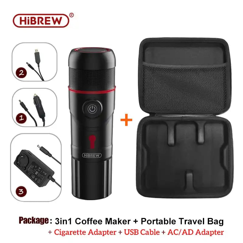 HiBREW On-the-Go: Cafetera compacta para auto y hogar