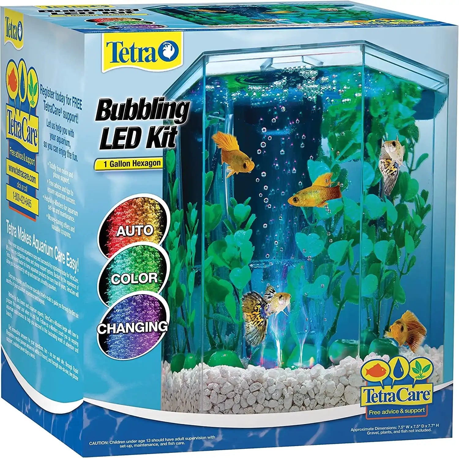 Bubbling LED Aquarium Kit 1 Gallon