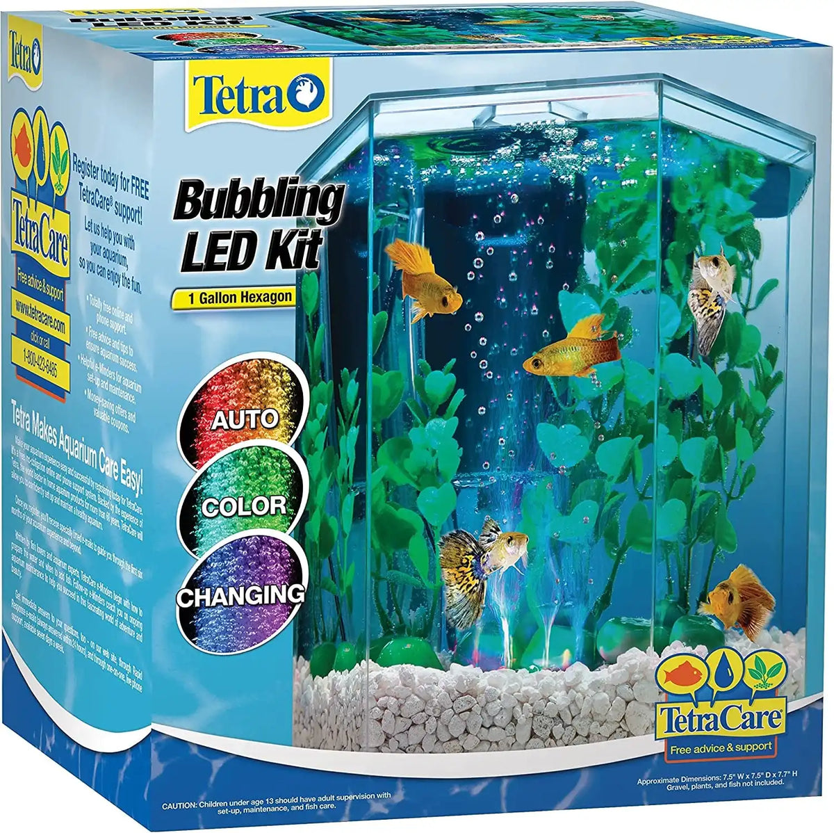 Bubbling LED Aquarium Kit 1 Gallon